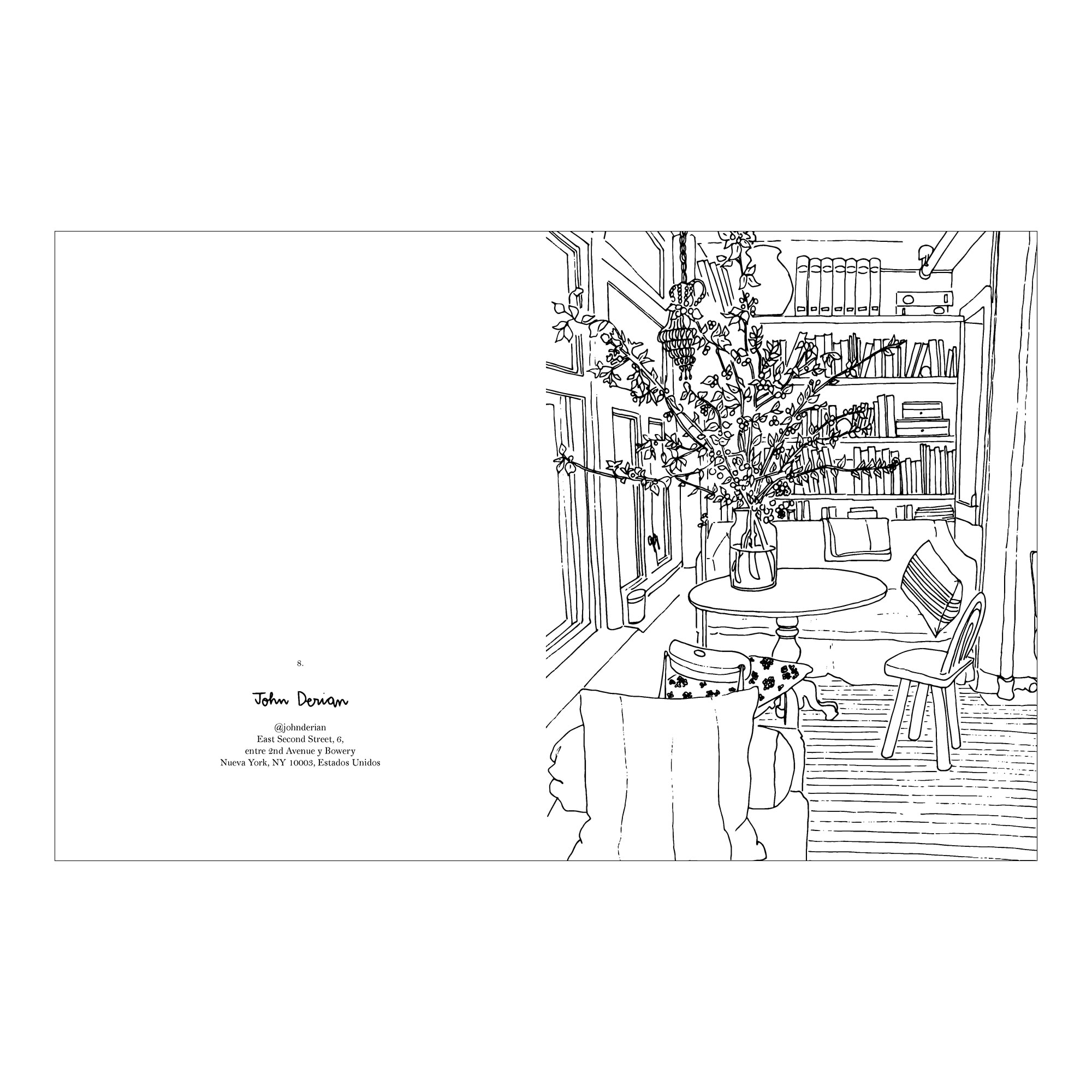 Livro Interiores para colorir Cinco Tintas 5