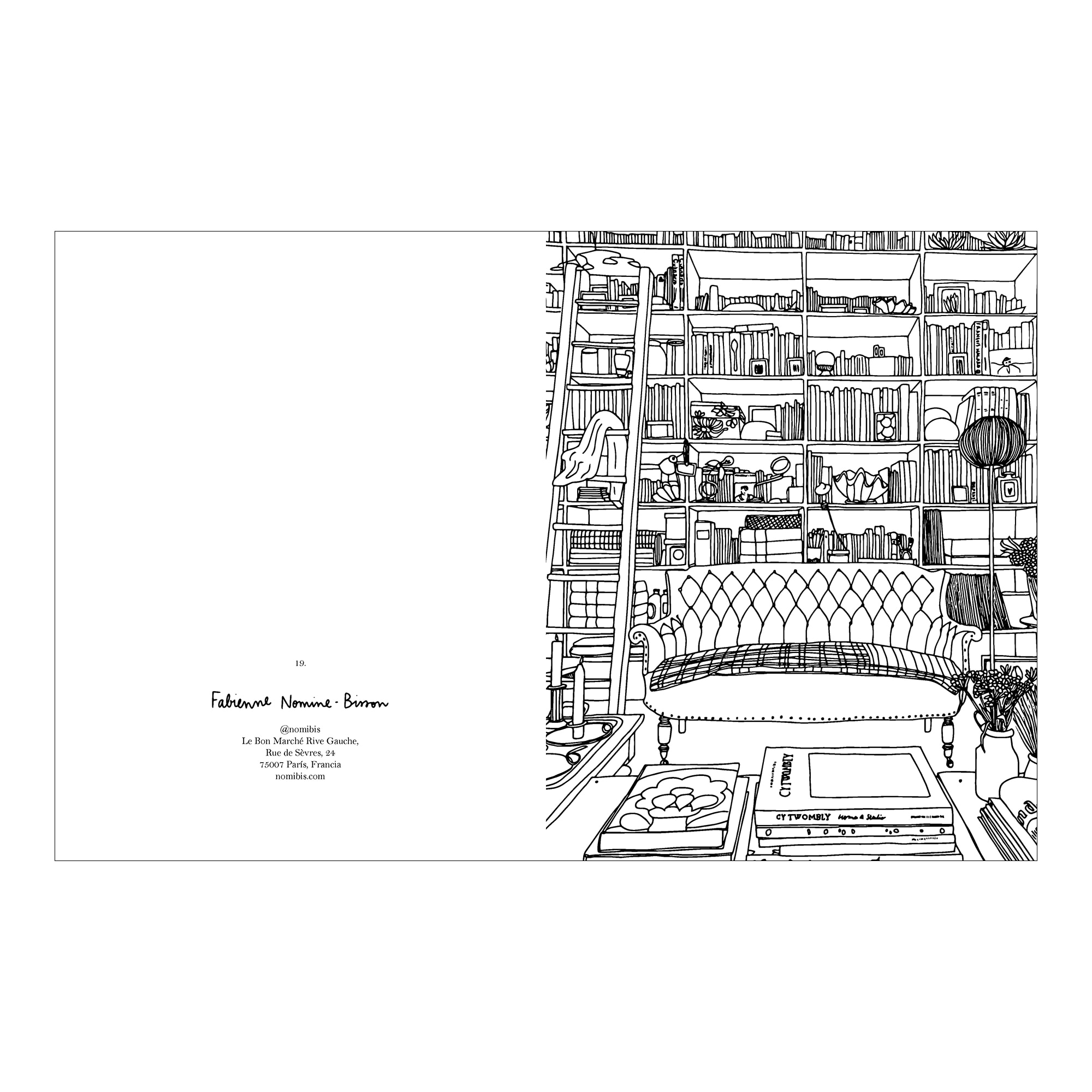 Livro Interiores para colorir Cinco Tintas 8