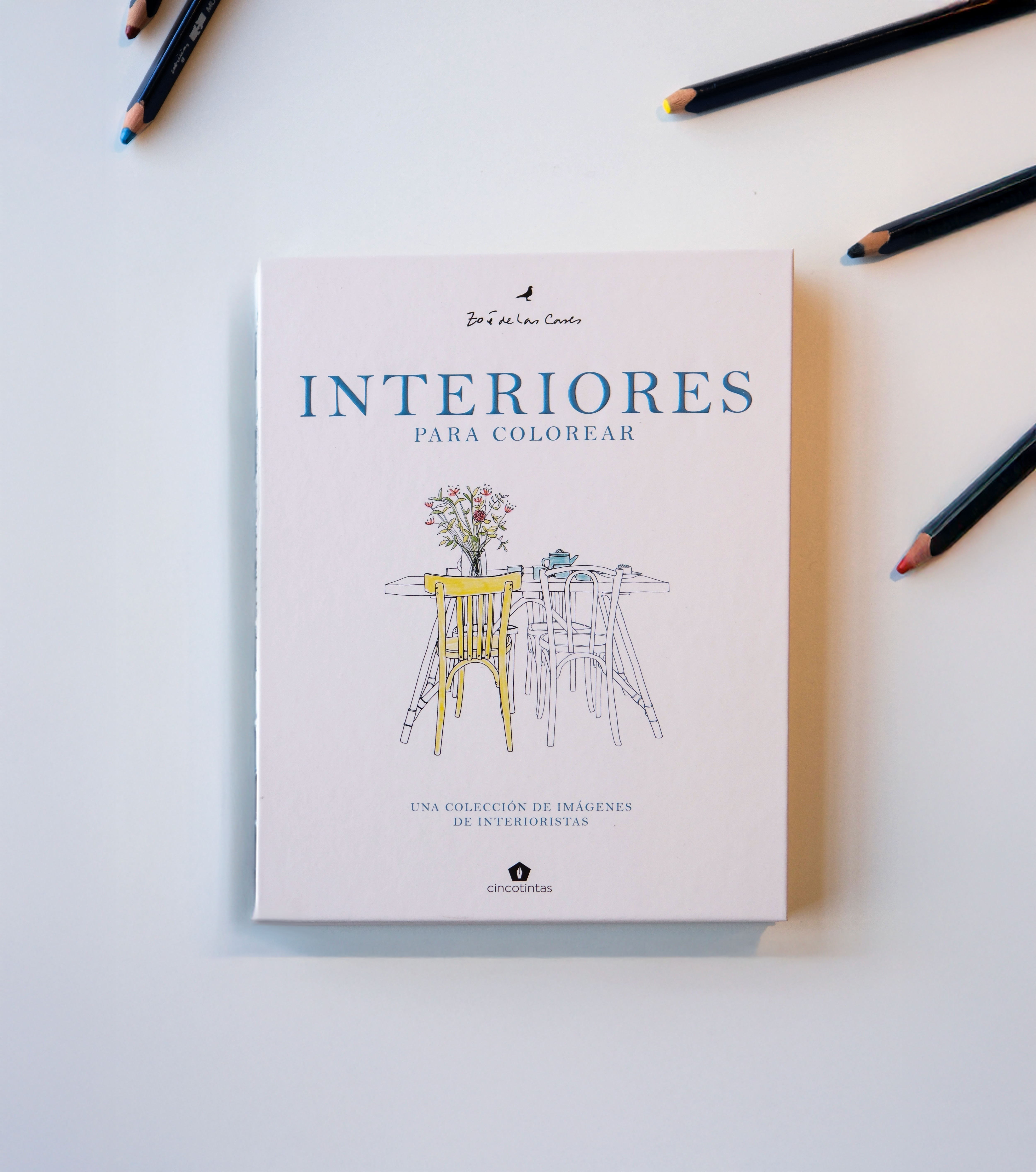 Livro Interiores para colorir Cinco Tintas 10