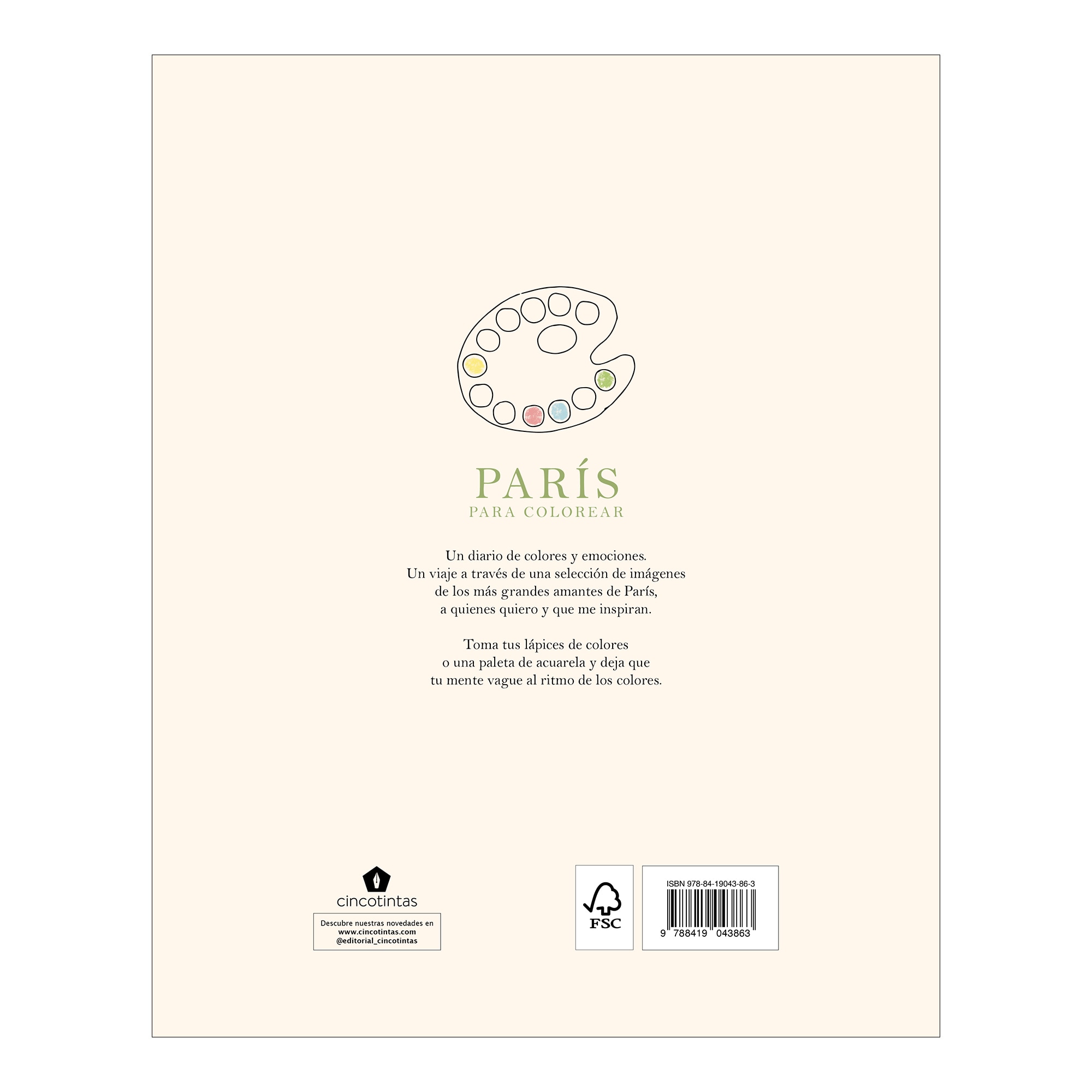 Livro Paris para colorir Cinco Tintas 4