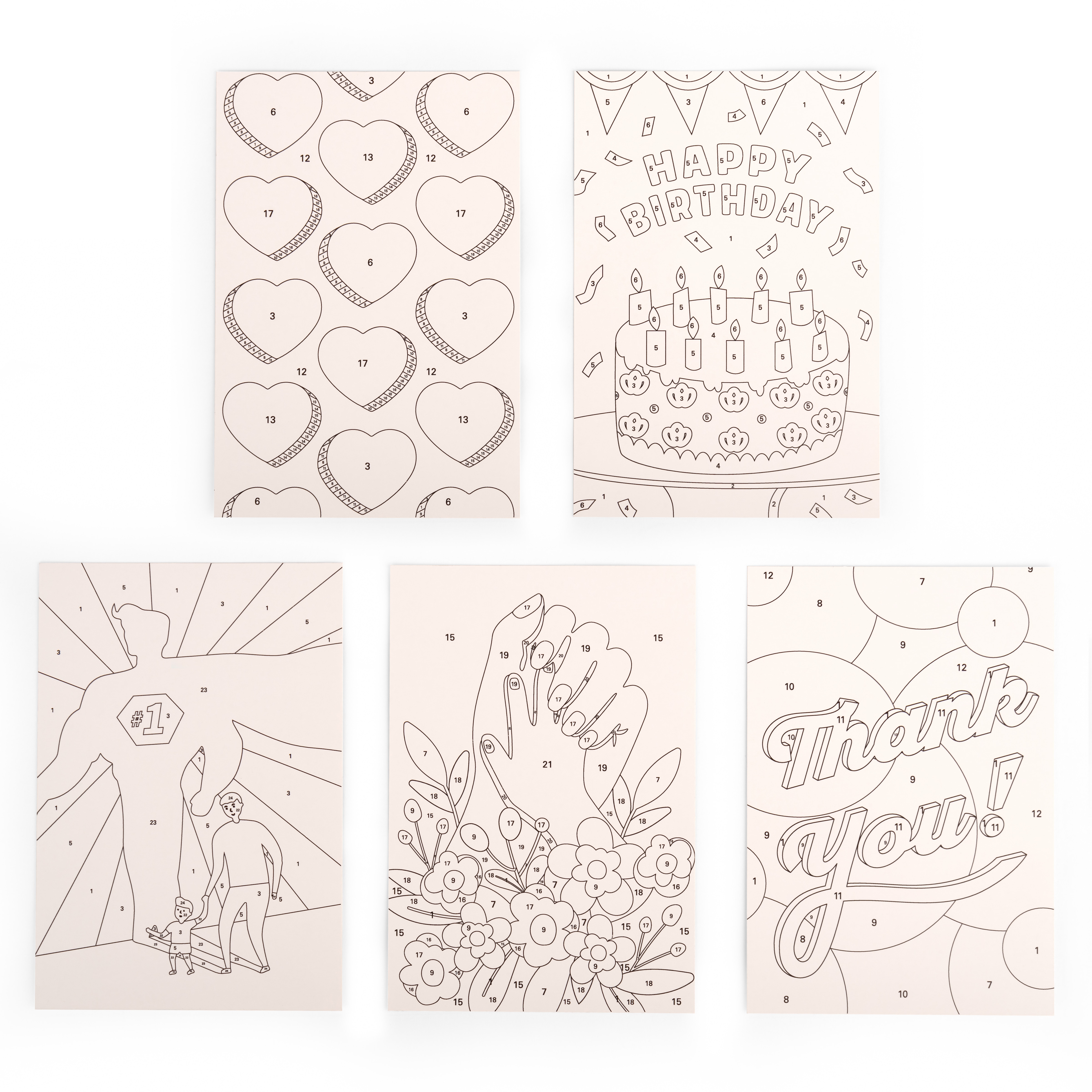 Cartões de felicitações Kikkerland para pintar 2