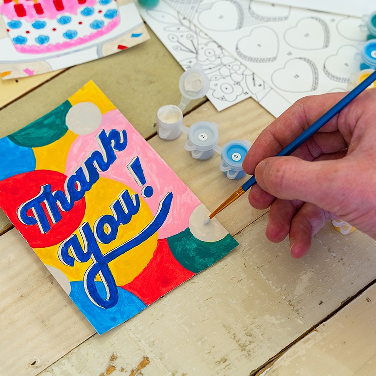 Cartões de felicitações Kikkerland para pintar 5