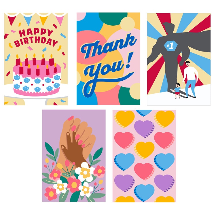 Cartões de felicitações Kikkerland para pintar 6