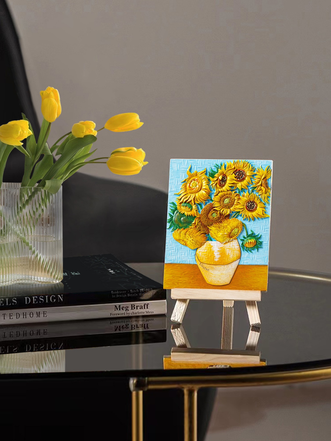 Pintura Em Relevo de Girassóis Madnesstoys 4
