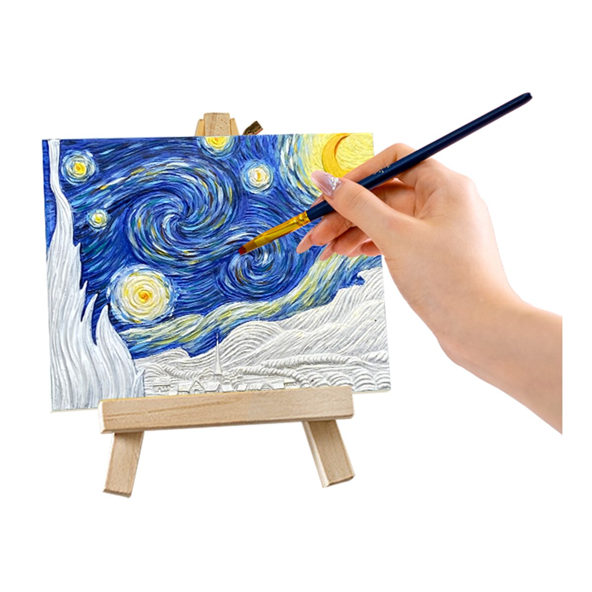 Pintura em relevo Madnesstoys A Noite Estrelada 1