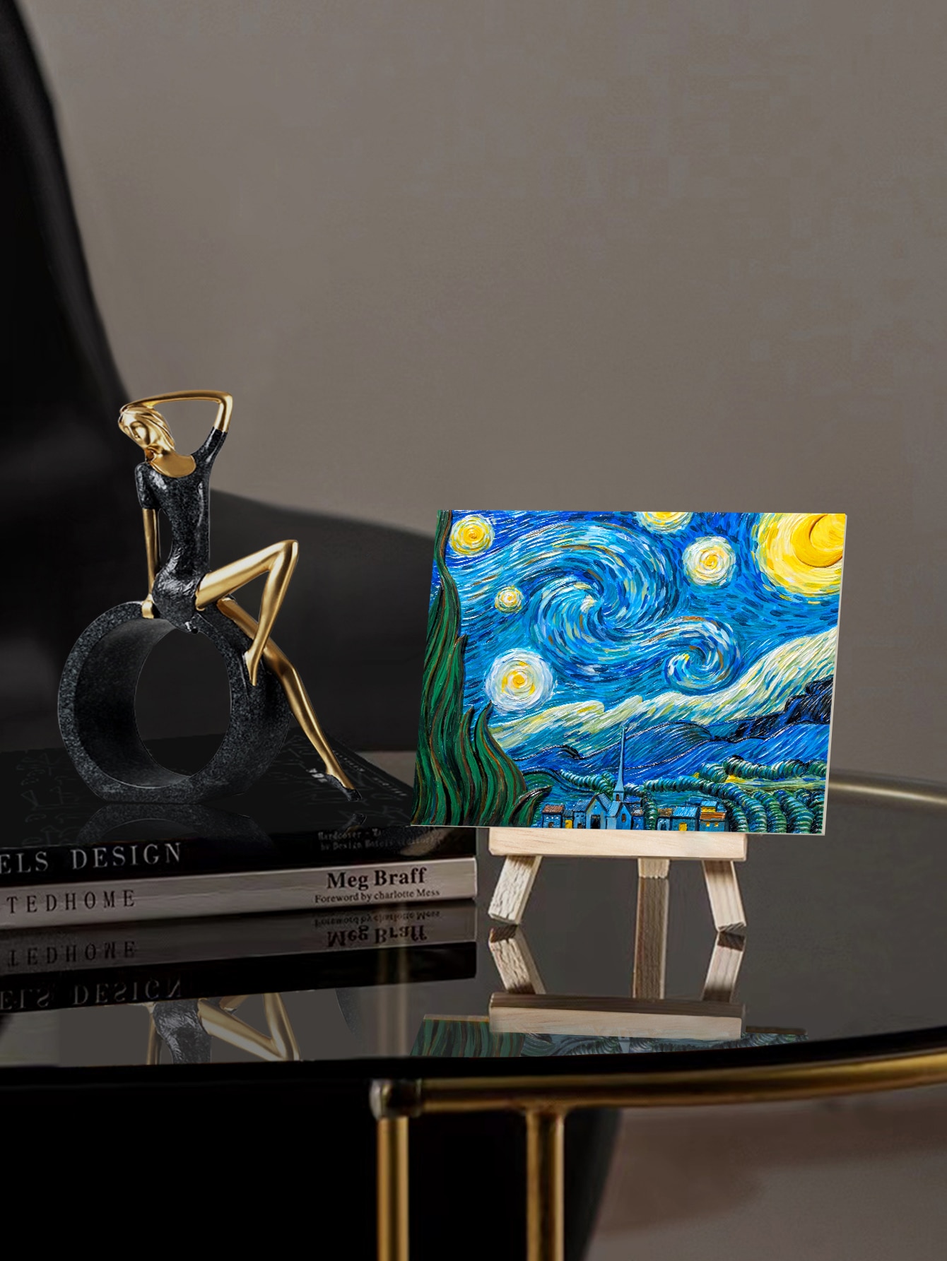 Pintura em relevo Madnesstoys A Noite Estrelada 2