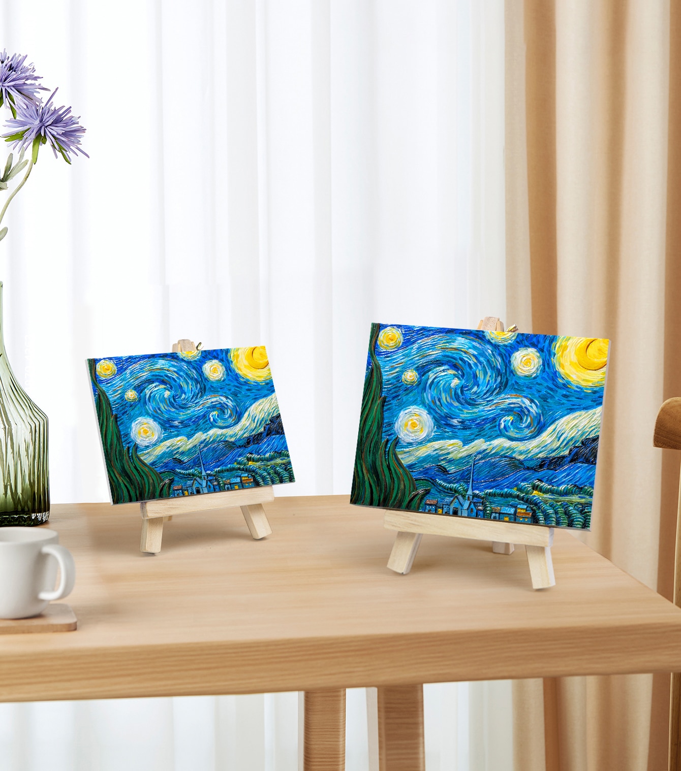 Pintura em relevo Madnesstoys A Noite Estrelada 3