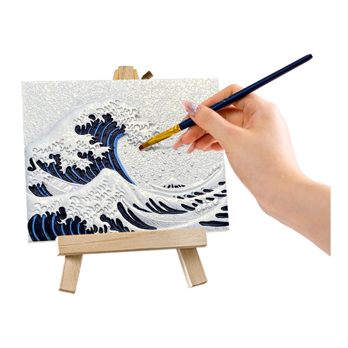 Imagem 0 de Pintura em relevo Madnesstoys A Grande Onda de Kanagawa