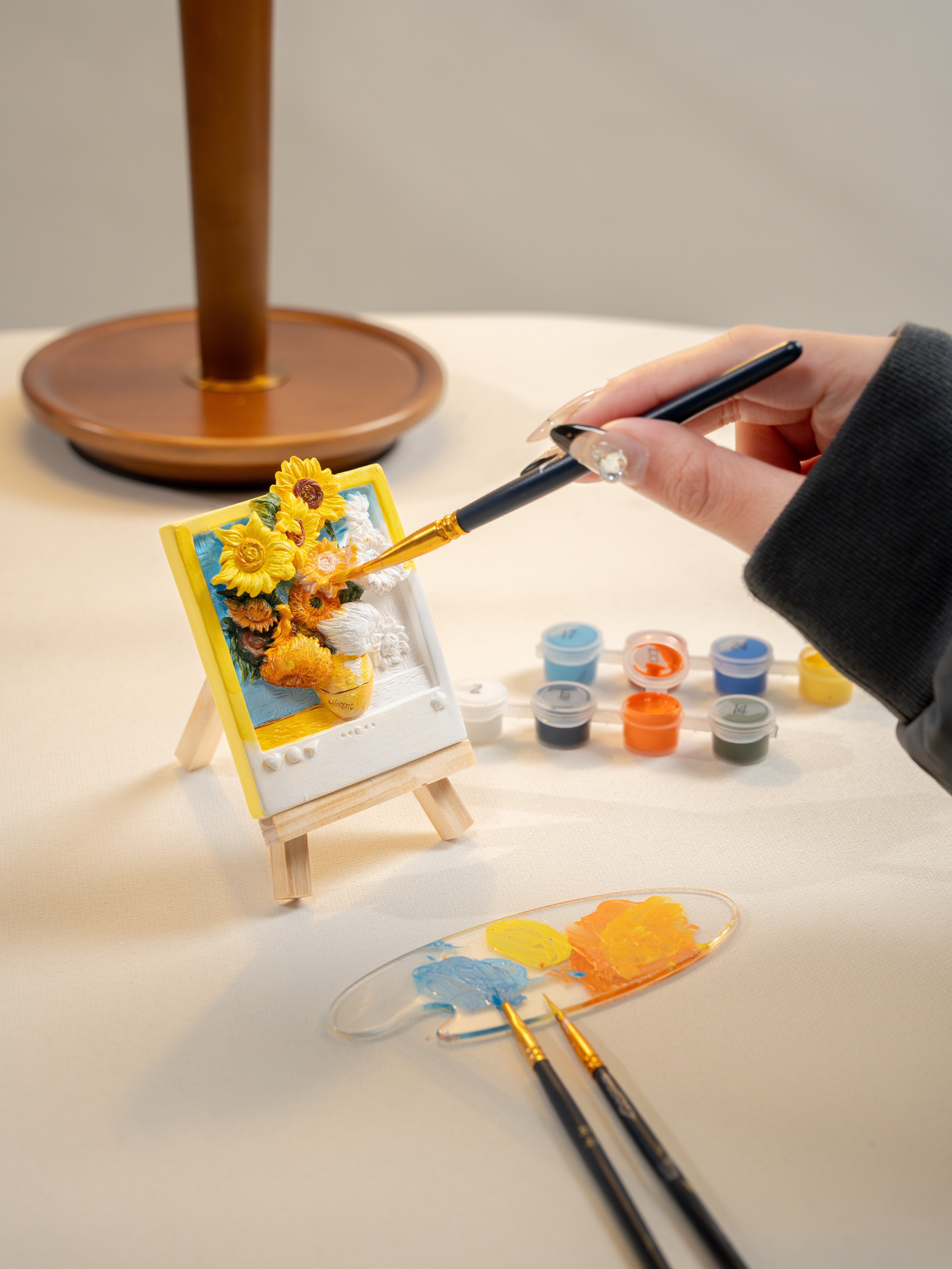 Pintura Em Relevo de Girassóis Madnesstoys 3