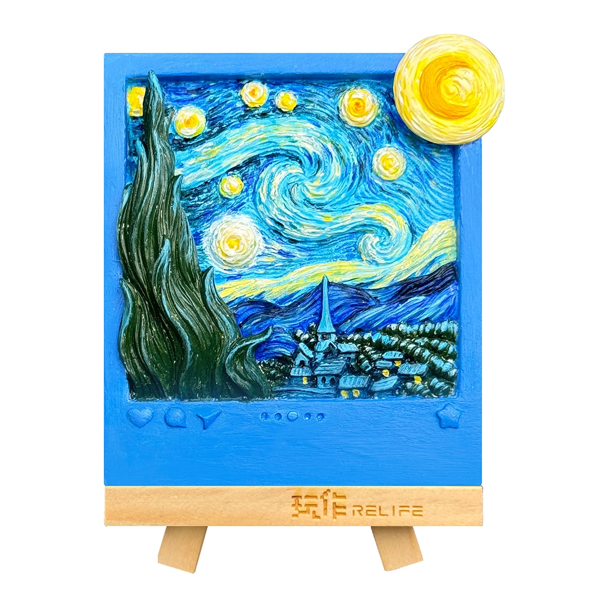 Imagem 0 de Pintura Em Relevo Da Noite Estrelada Da Madnesstoys