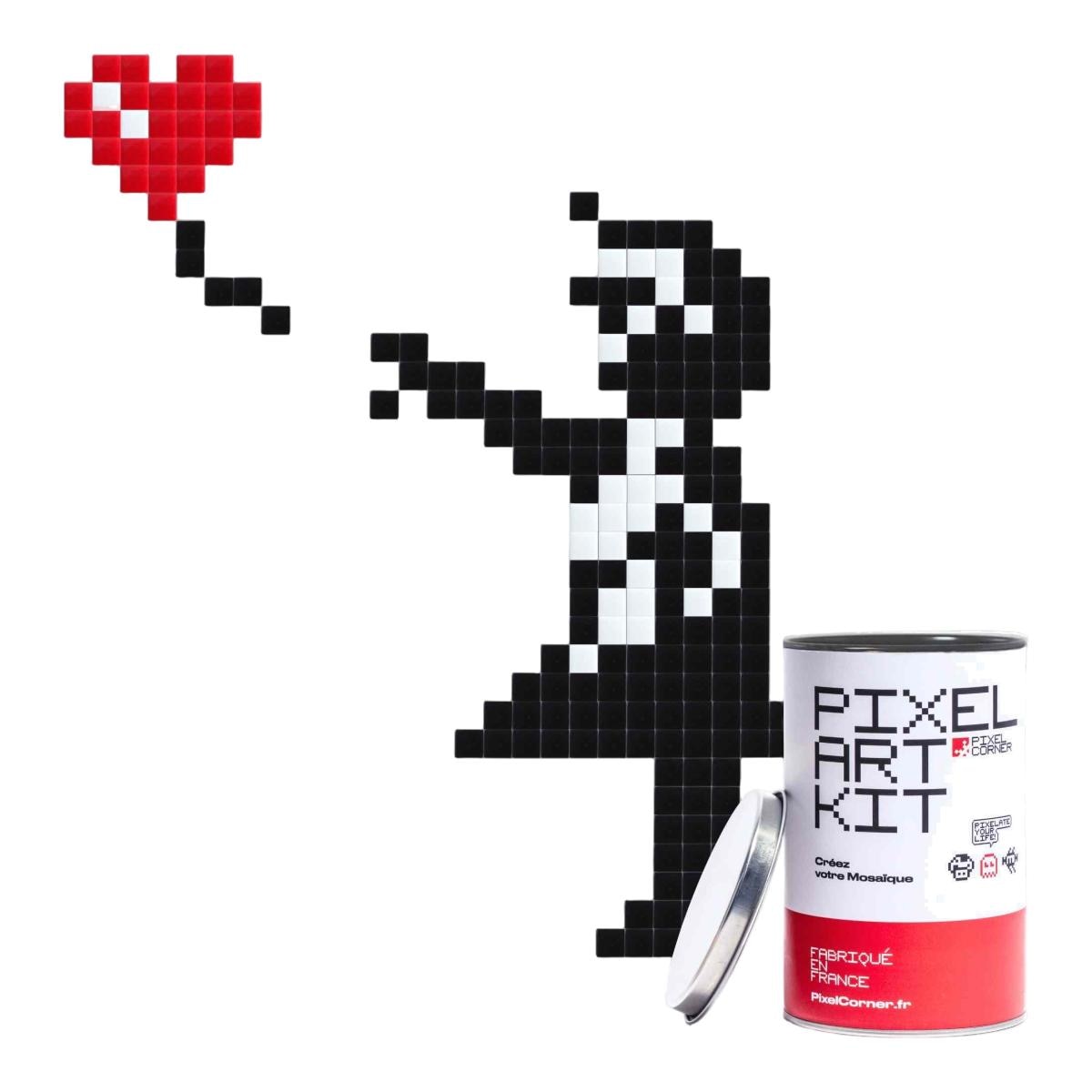 Imagen 0 de Big girl with balloon  Pixel Corner  kit artístico de ocio creativo