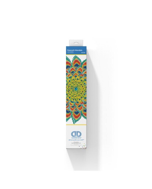 Quadro de Pintura com Diamantes Diamond Dotz Peacock Mandala 2