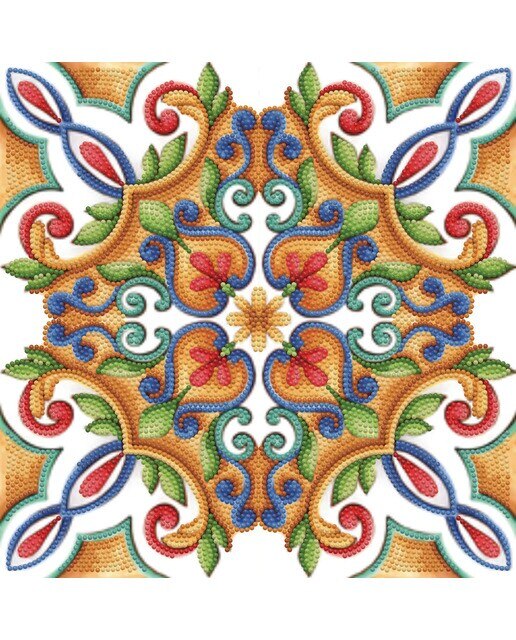 Quadro de Pintura com Diamantes Diamond Dotz Portugese Tile 1
