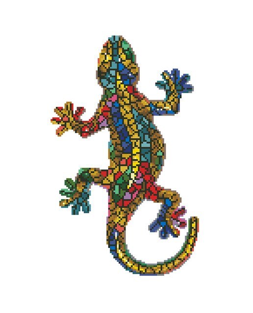 Quadro de Pintura com Diamantes Diamond Dotz Gekko Paua 3