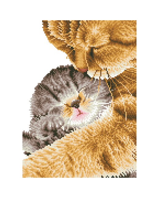 Quadro de Pintura com Diamantes Diamond Dotz Tender Moment 3