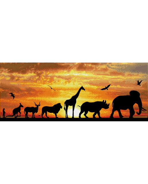 Quadro de Pintura com Diamantes Diamond Dotz African Sky 1