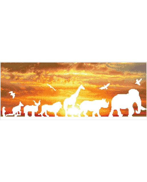 Quadro de Pintura com Diamantes Diamond Dotz African Sky 3