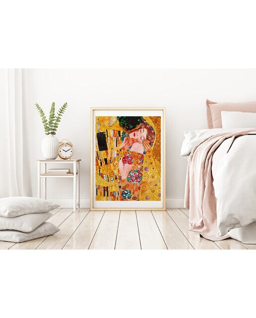 Quadro de Pintura com Diamantes Diamond Dotz The Kiss de Klimt 4