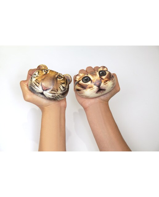 Imagem 0 de Bola anti-stress Gato e Tigre Kikkerland laranja