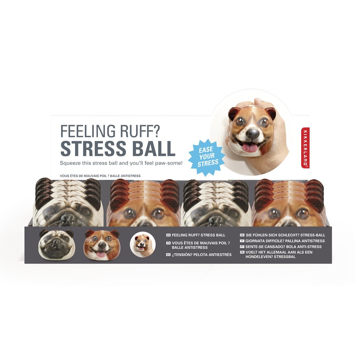 Bola anti-stress Cães castanha 5