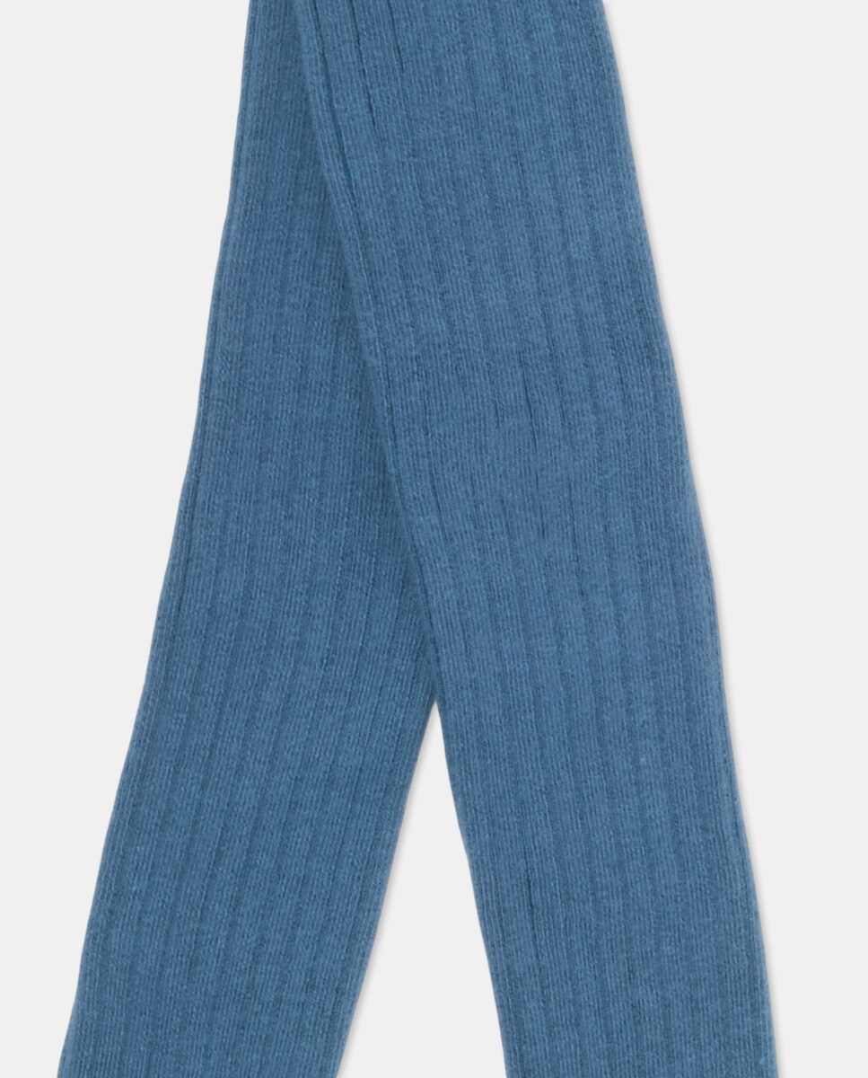 Collants Canelados Lisos Azul-marinho-2