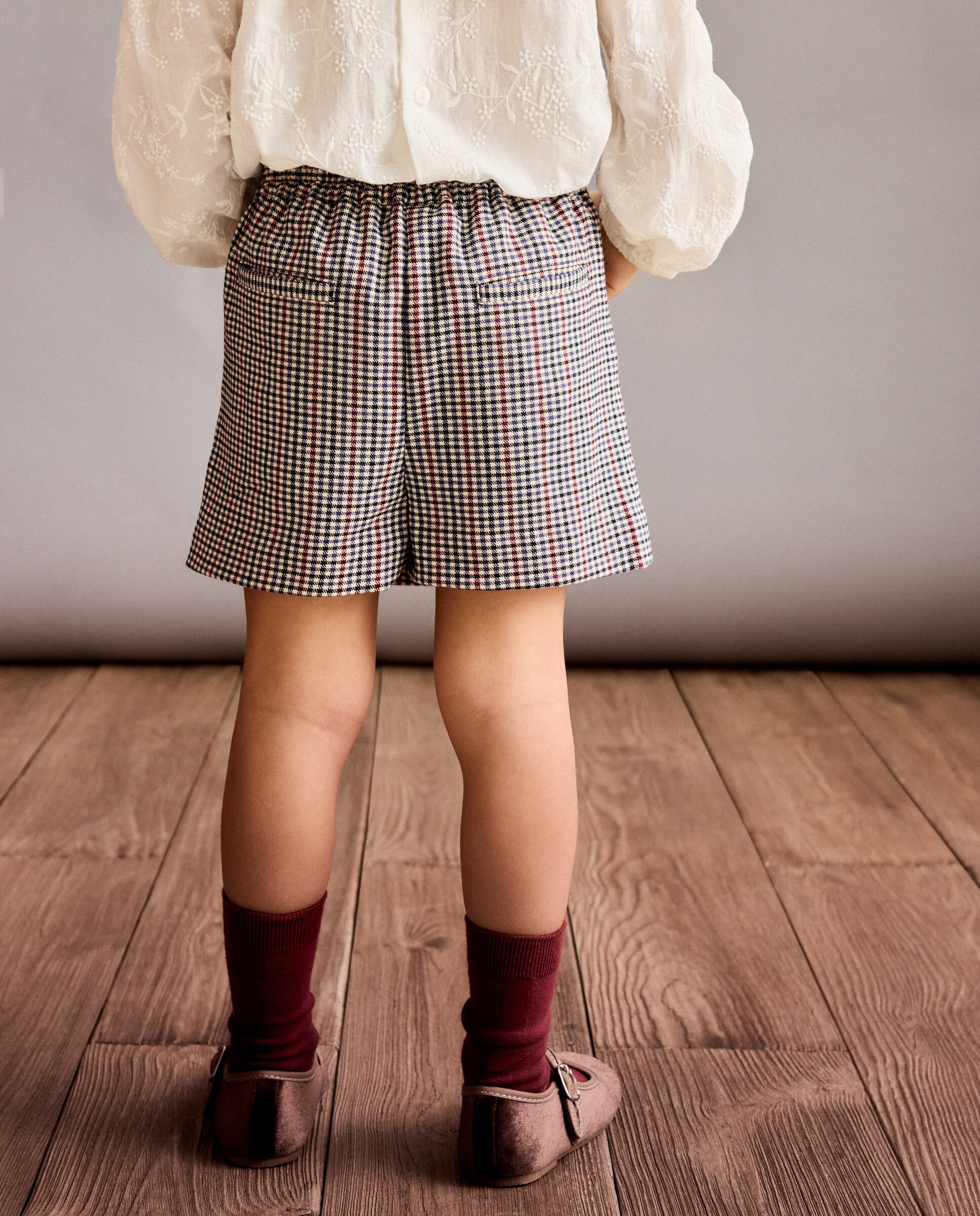 Falda pantalón cuadro harris de niña - Coconut El Corte Inglés - Marrón Marrón-3
