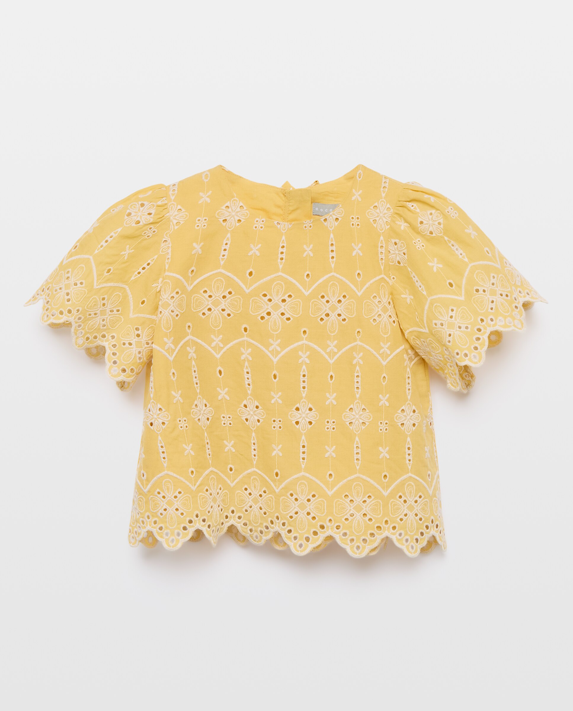 Blusa manga corta tejido bordado de niña - Coconut El Corte Inglés - Amarillo limón Amarillo limón-4
