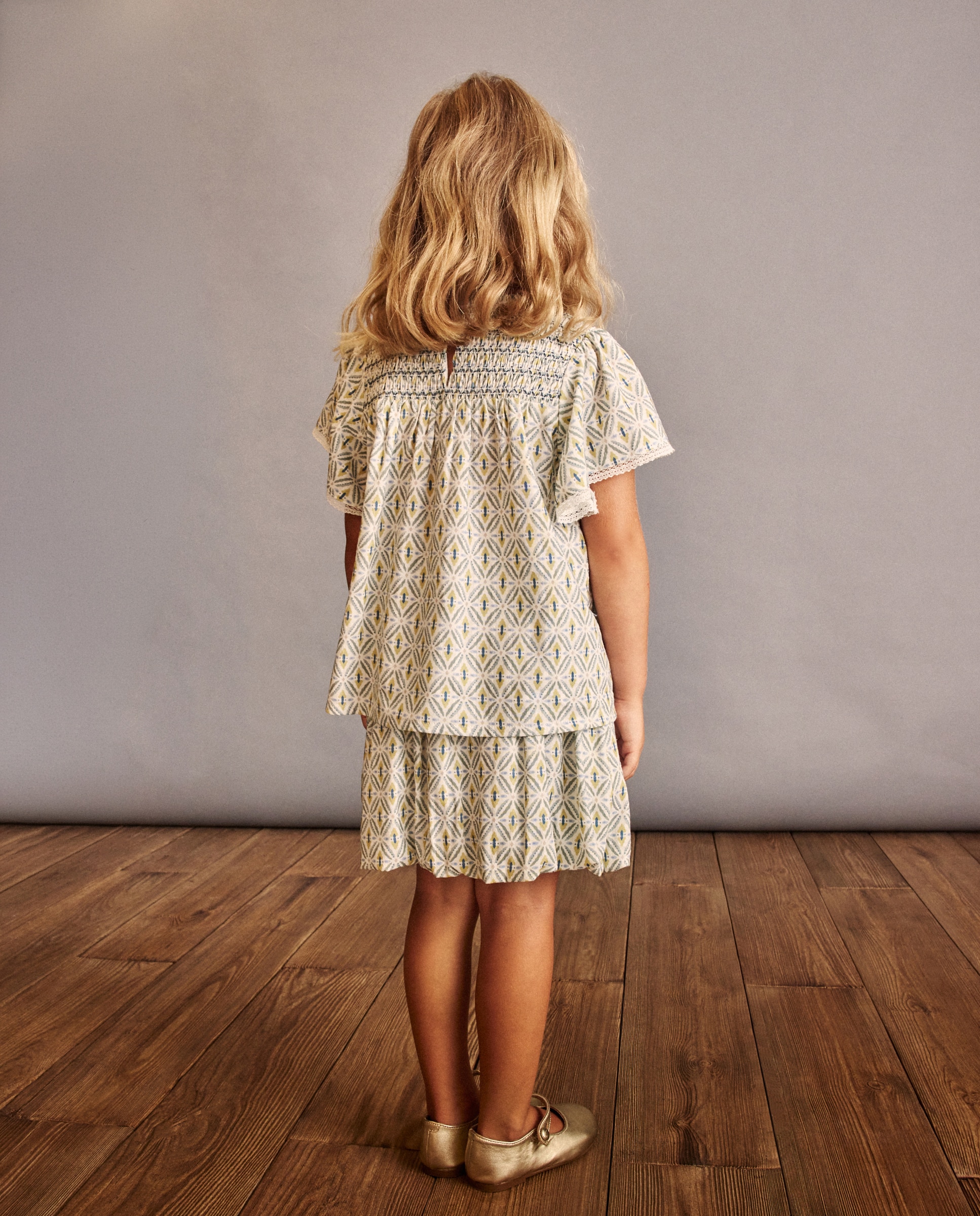 Blusa de Manga Curta com Elásticos Coconut El Corte Inglés Amarelo-3