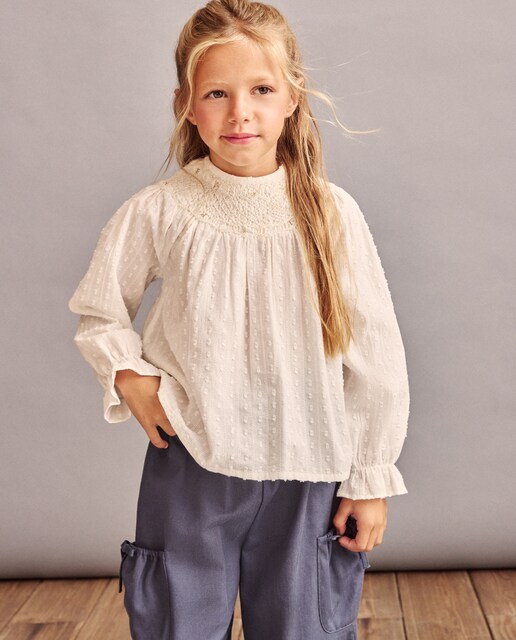 Imagem 0 de Blusa de Manga Comprida Smock Tom Sobre Tom