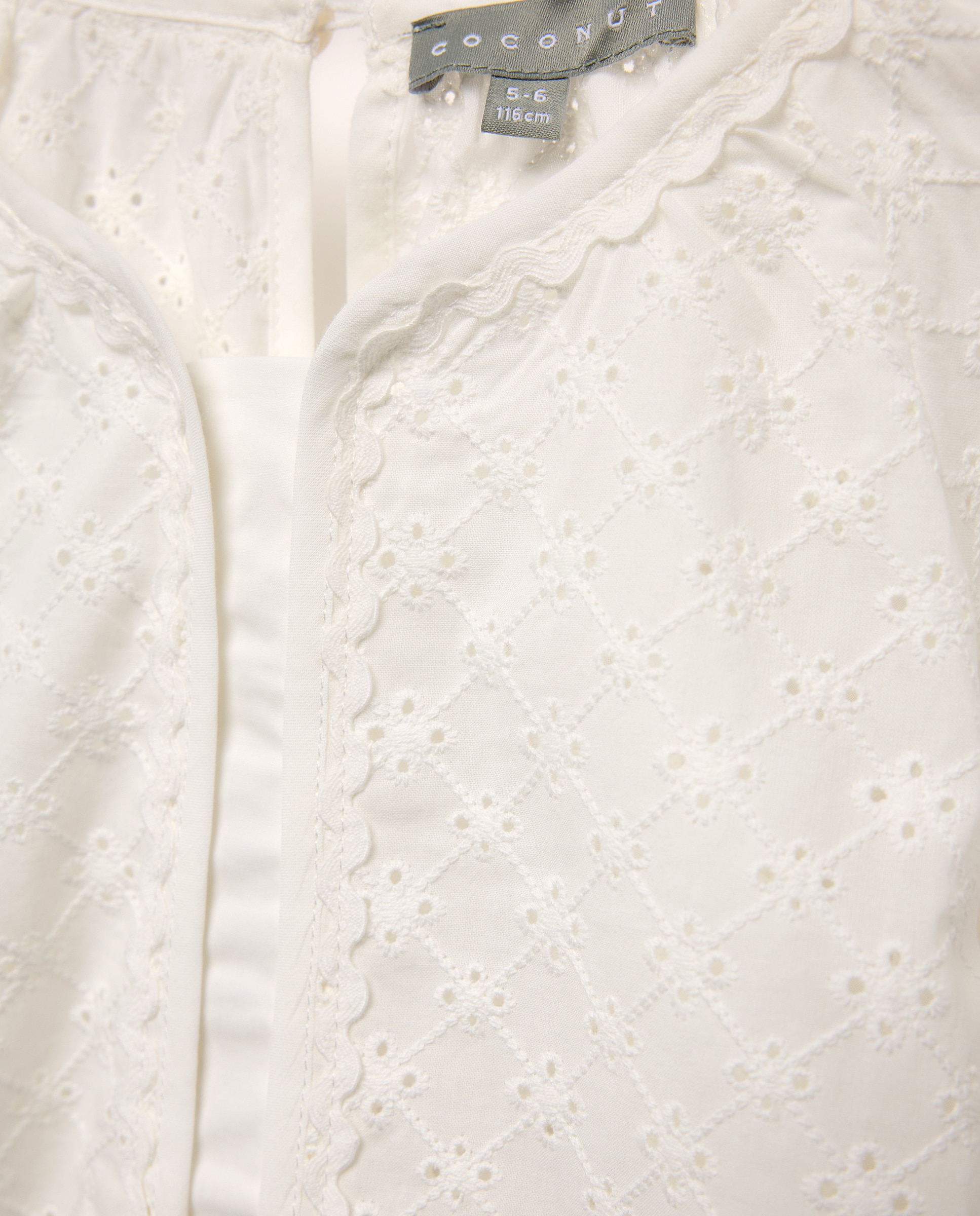 Blusa manga larga de niña con bordado detalle picuela - Coconut El Corte Inglés - 120 Crudo 120 Crudo-5