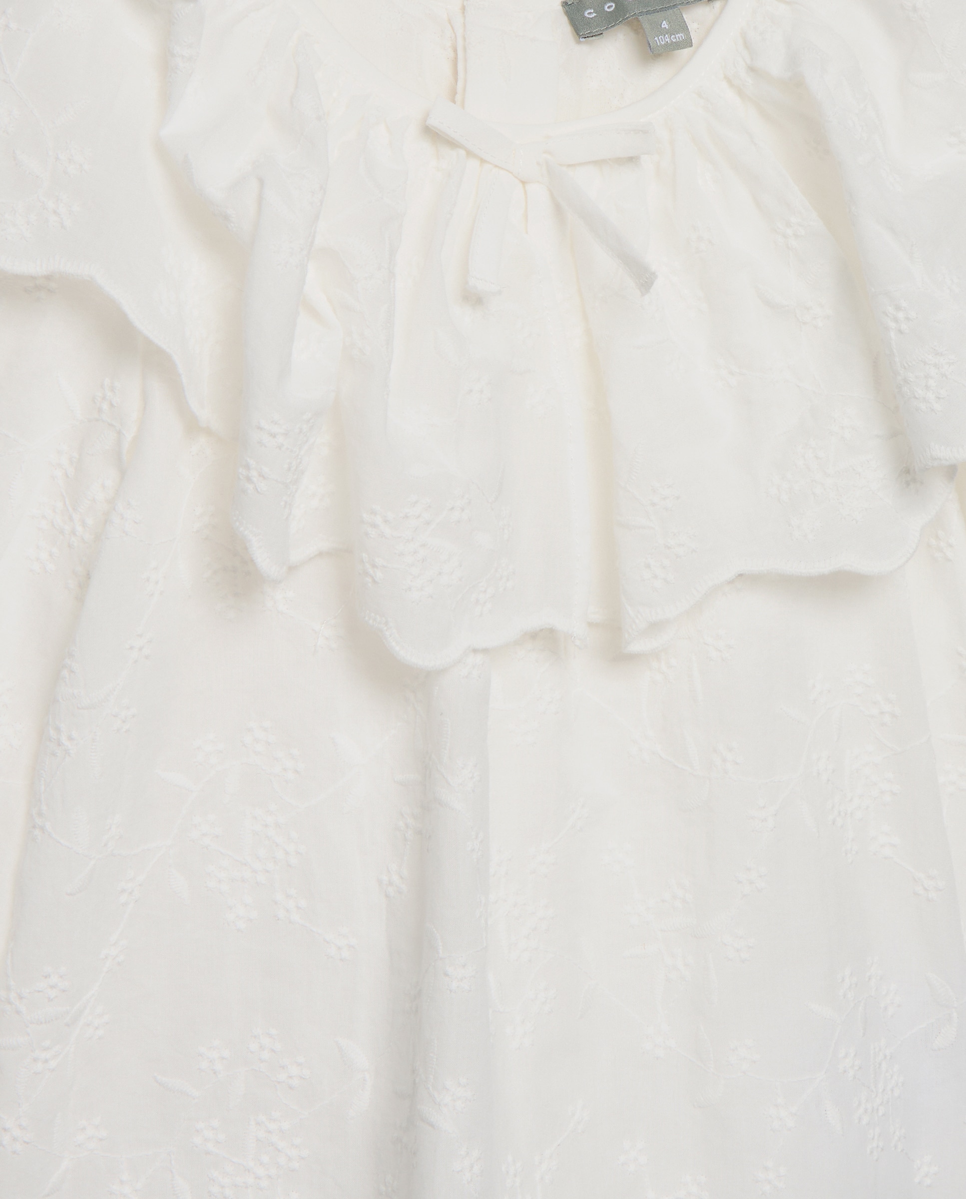 Blusa de Manga Comprida com Estrutura Bordada Branco-marfim-6