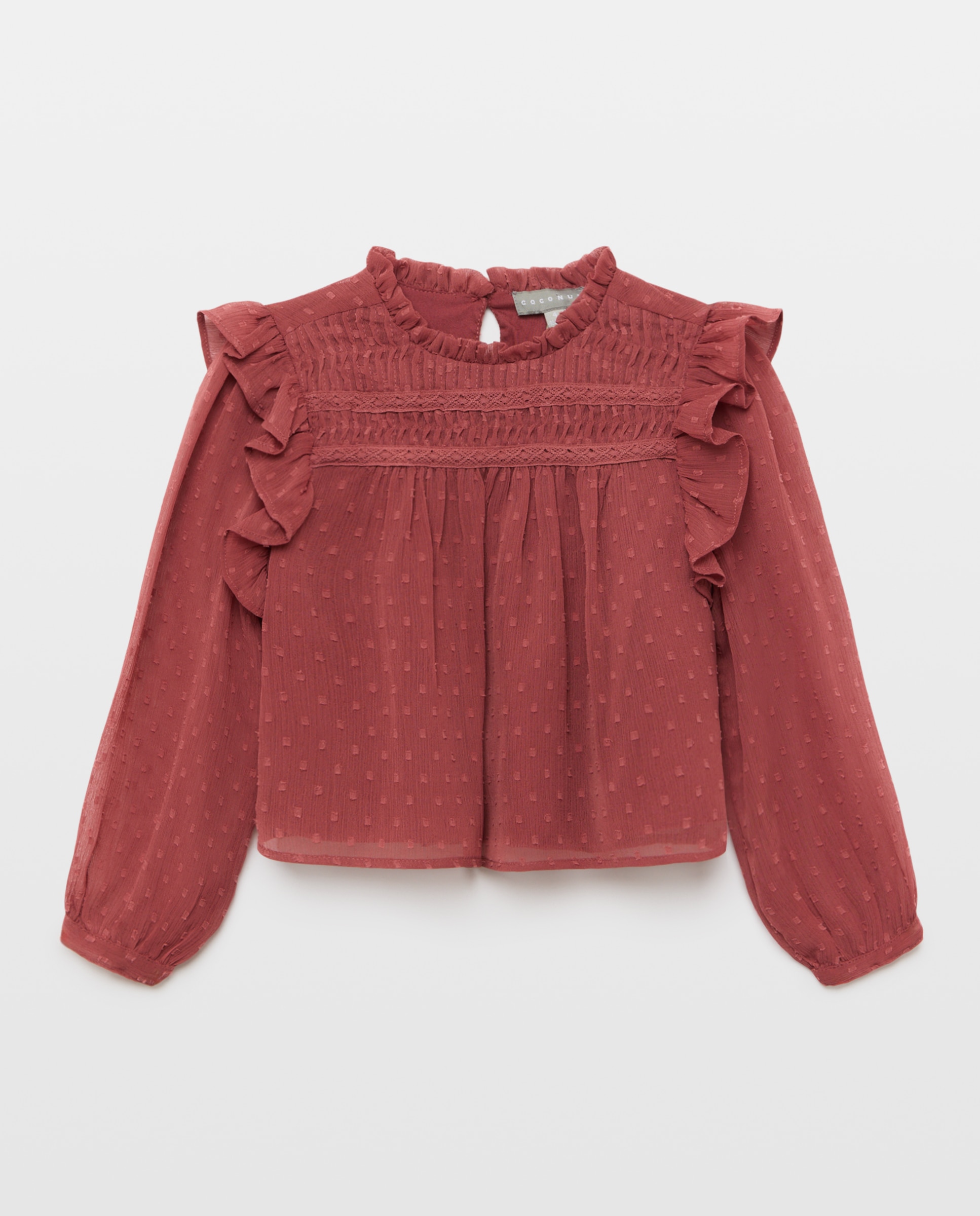 Blusa Ondulada com Manga Comprida e Plumetti Açafrão-4