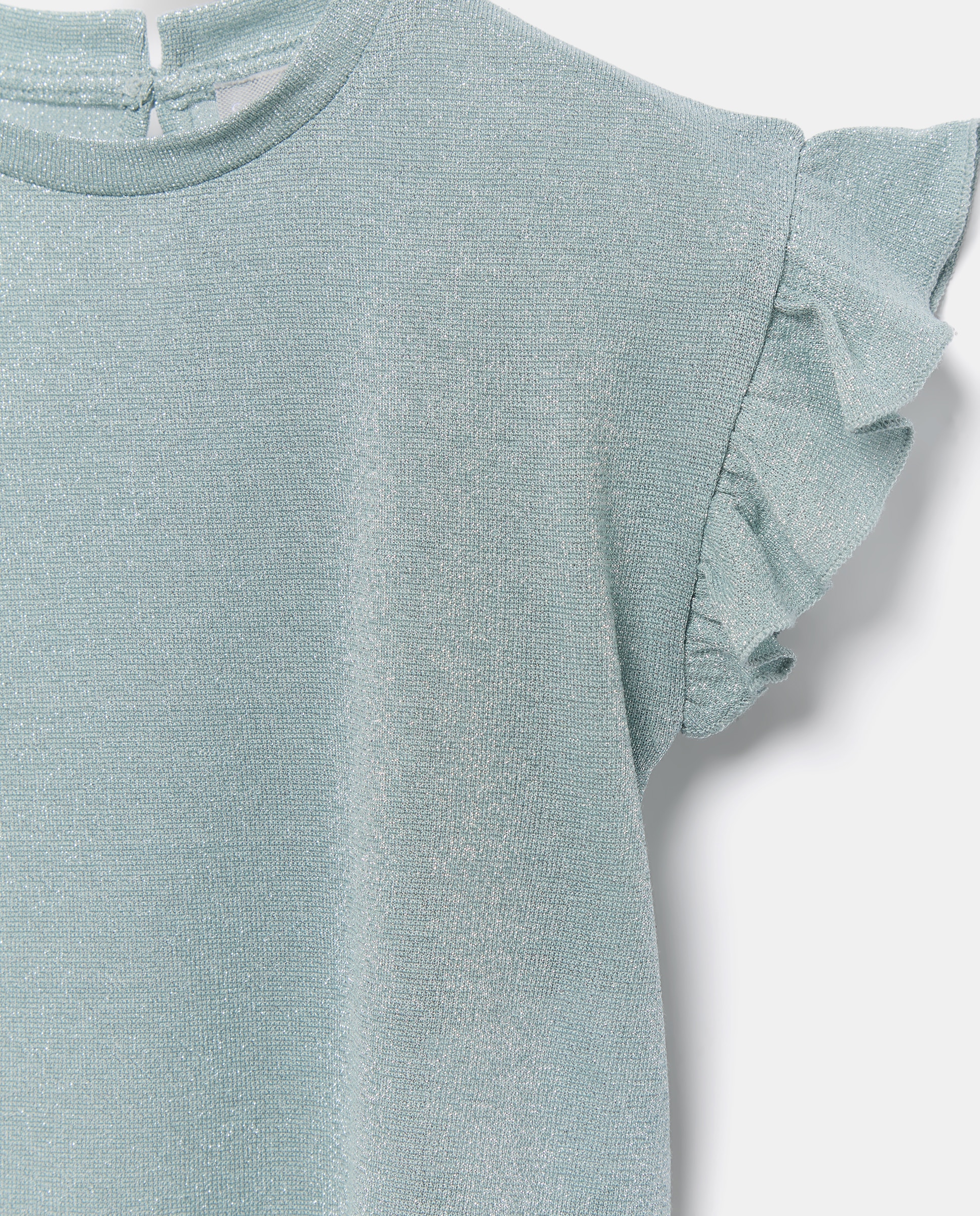 T-shirt em Tecido de Fio Metalizado com Mangas com Folho Coconut El Corte Inglés Sabão-6