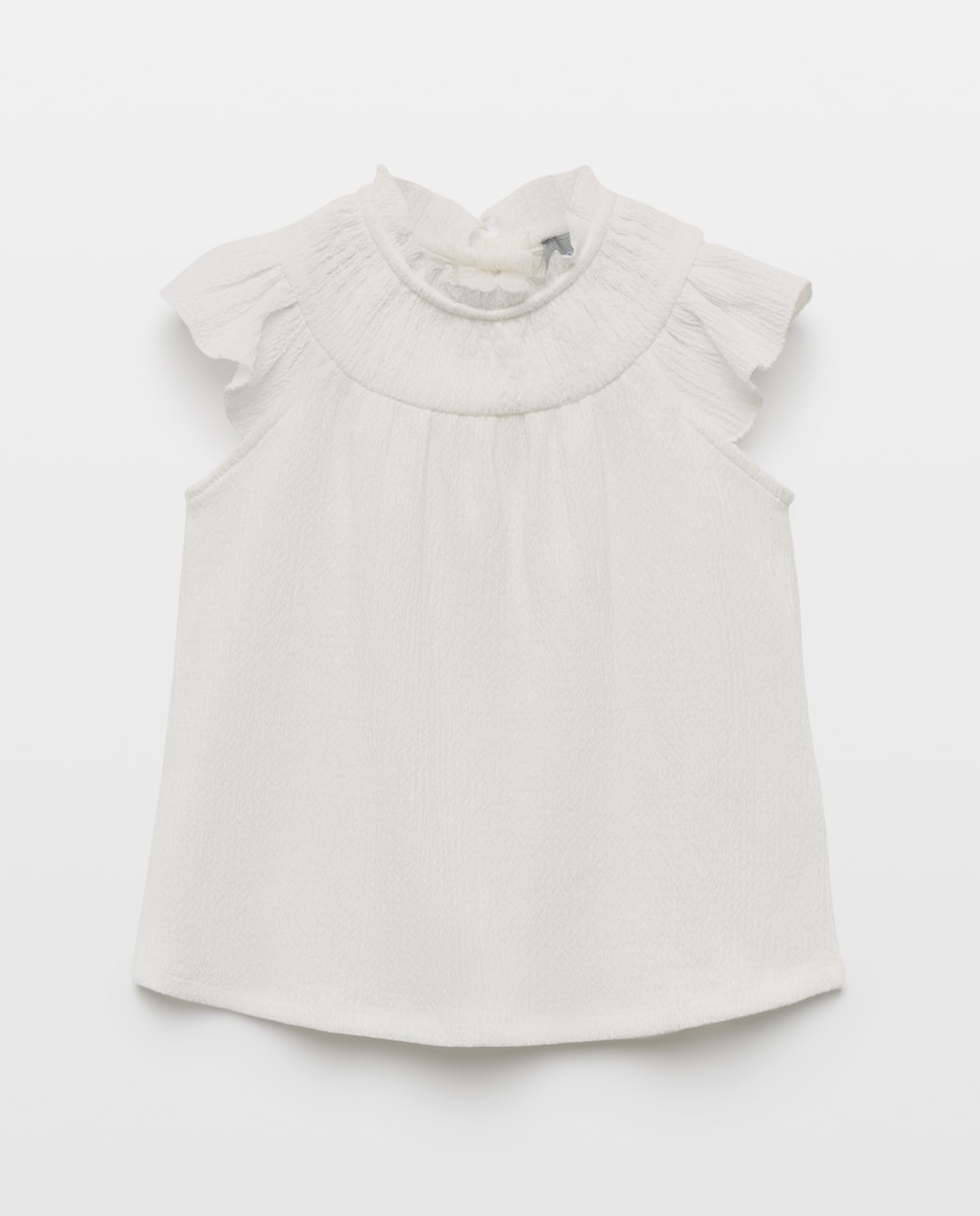 Imagem 0 de T-shirt sem Mangas e com Gola Smock