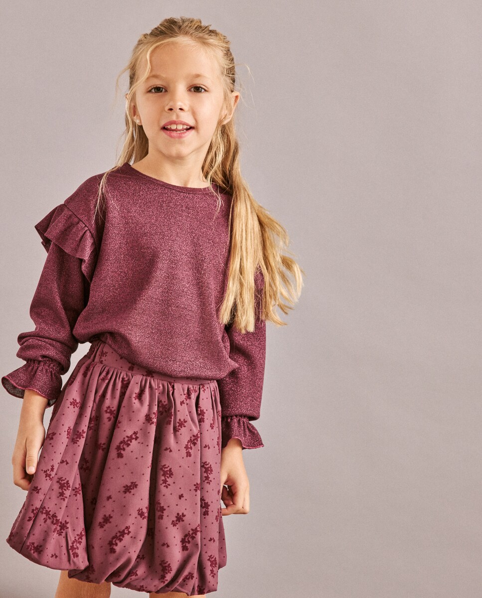 T-shirt com Fio Metalizado e Fantasia 390 Ouro-2