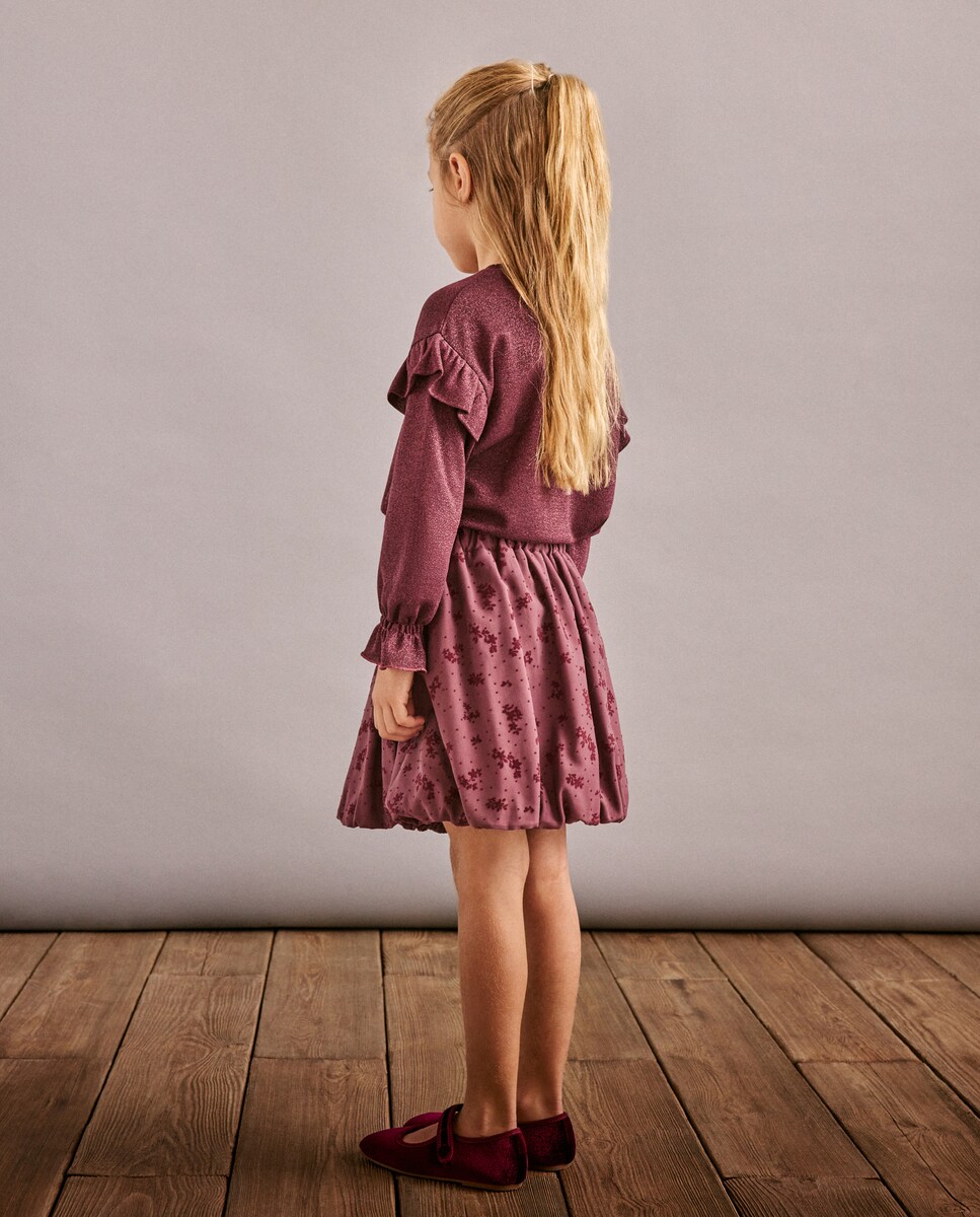 T-shirt com Fio Metalizado e Fantasia 390 Ouro-3