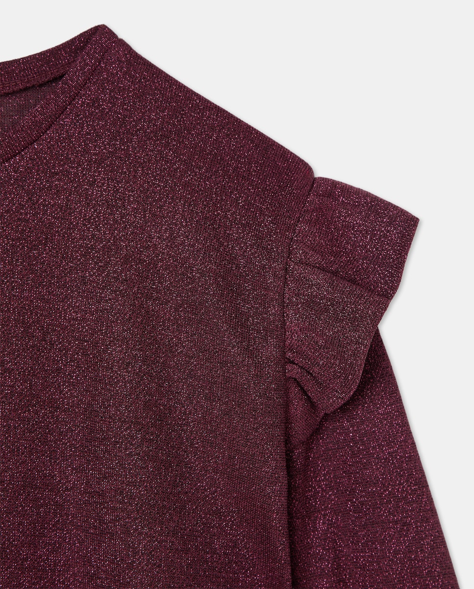 T-shirt com Fio Metalizado e Fantasia 390 Ouro-5