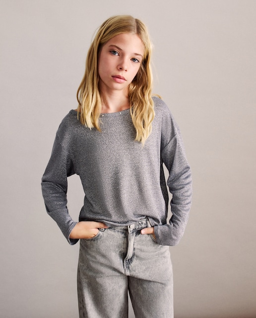 Imagen 0 de Top fantasía metalizado tachas de niña