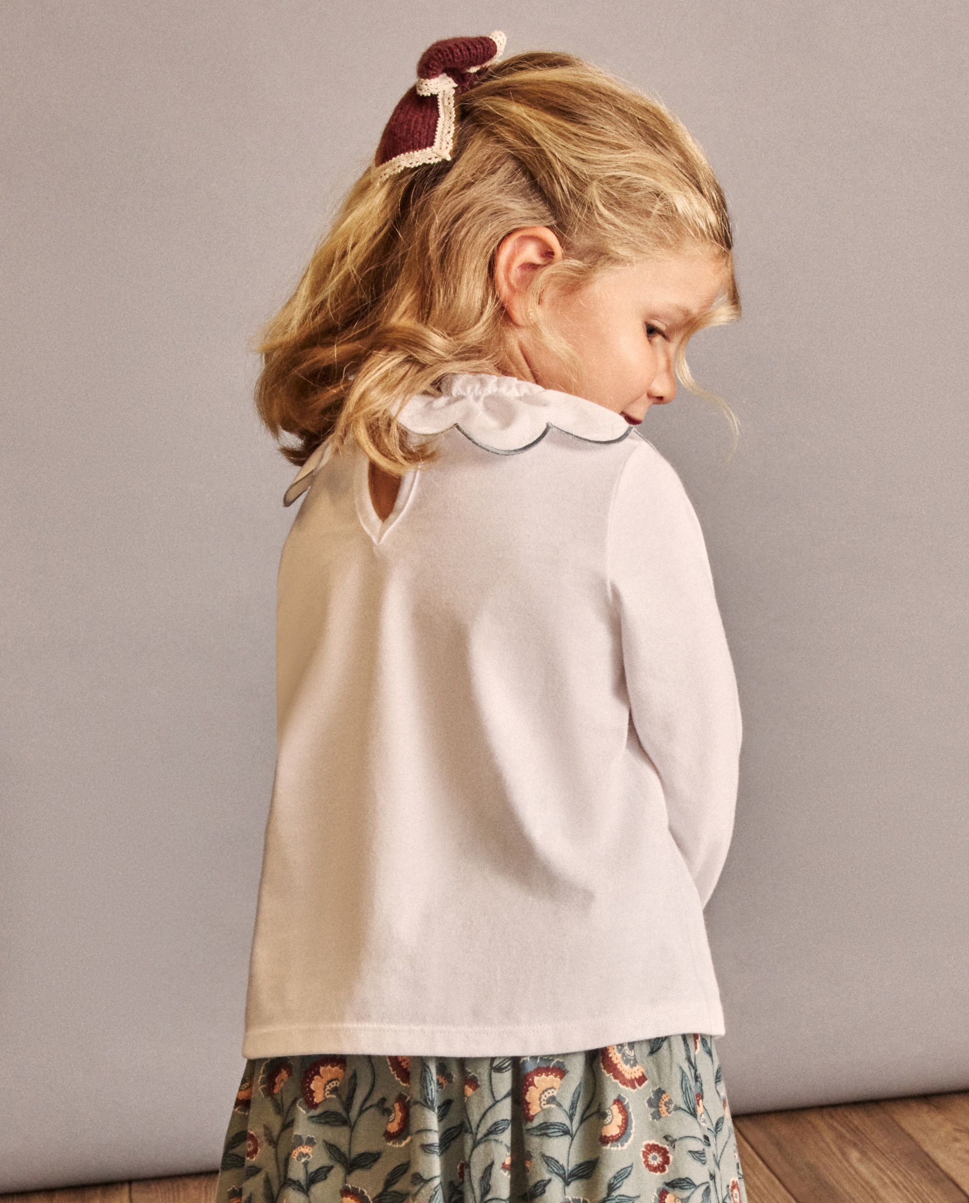 Camisola de Manga Comprida Scallop Coconut El Corte Inglés Branco-3