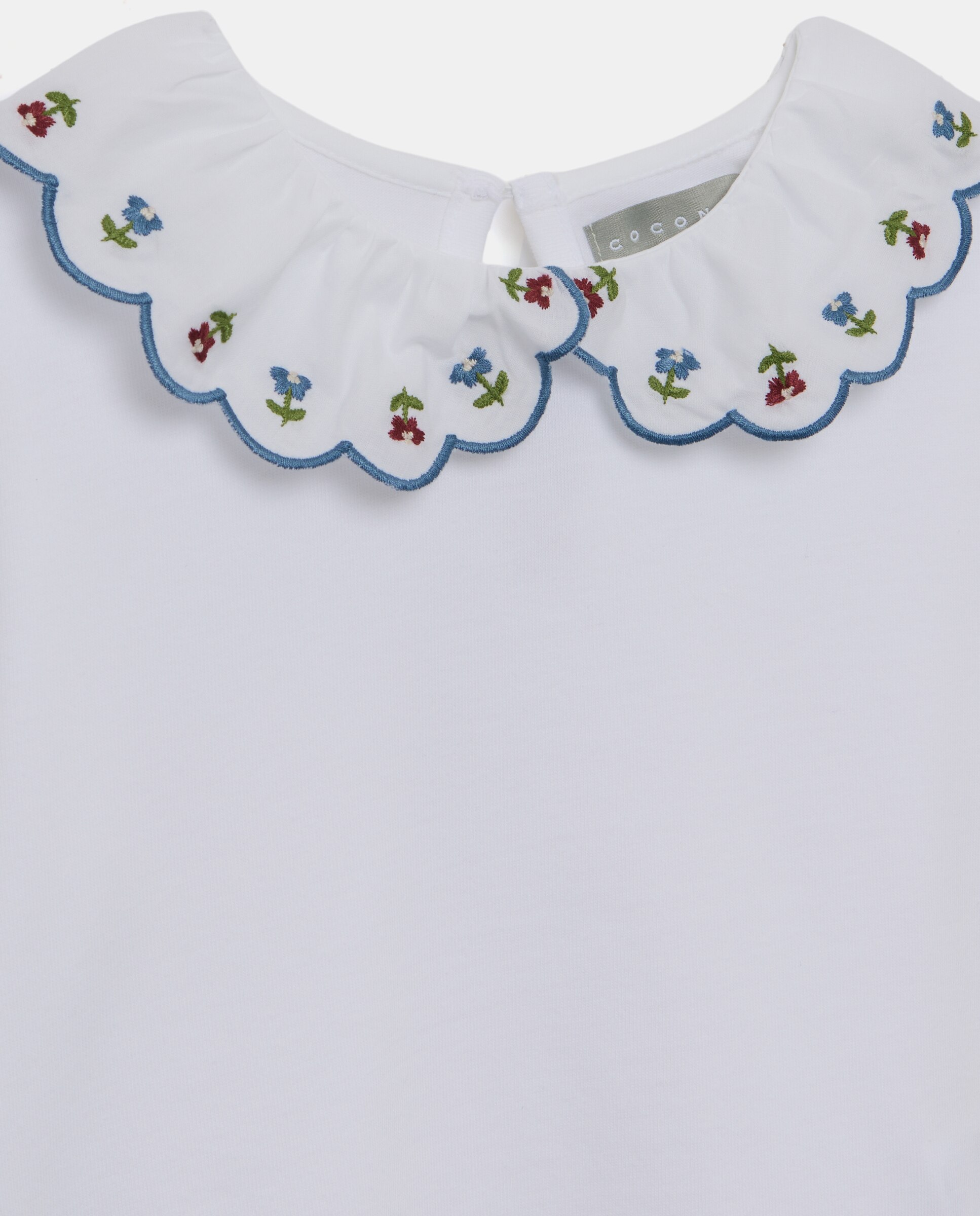 Camiseta manga larga de niña con bordado de flores - Coconut El Corte Inglés - Blanco Blanco-6
