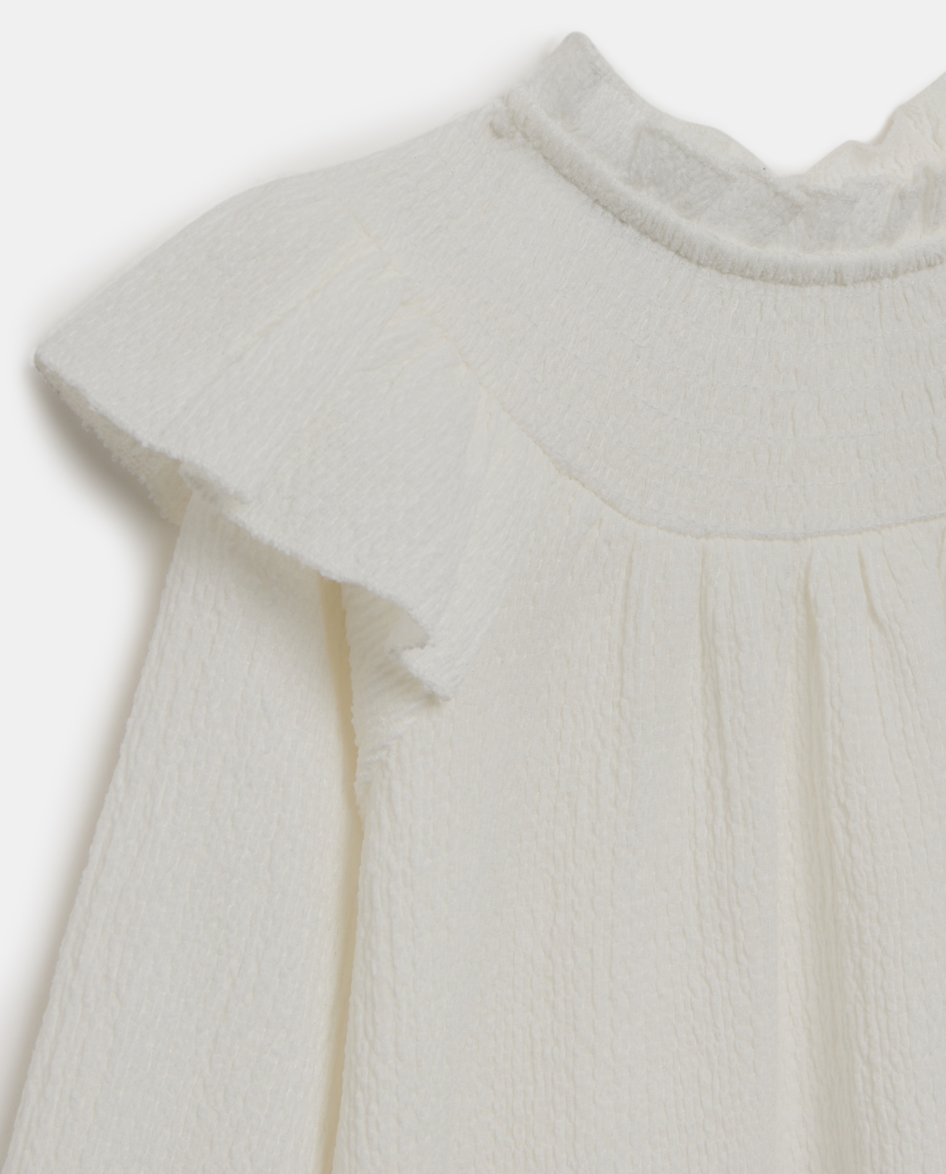 T-shirt sem Mangas e com Gola Smock Coconut El Corte Inglés Branco-marfim-5