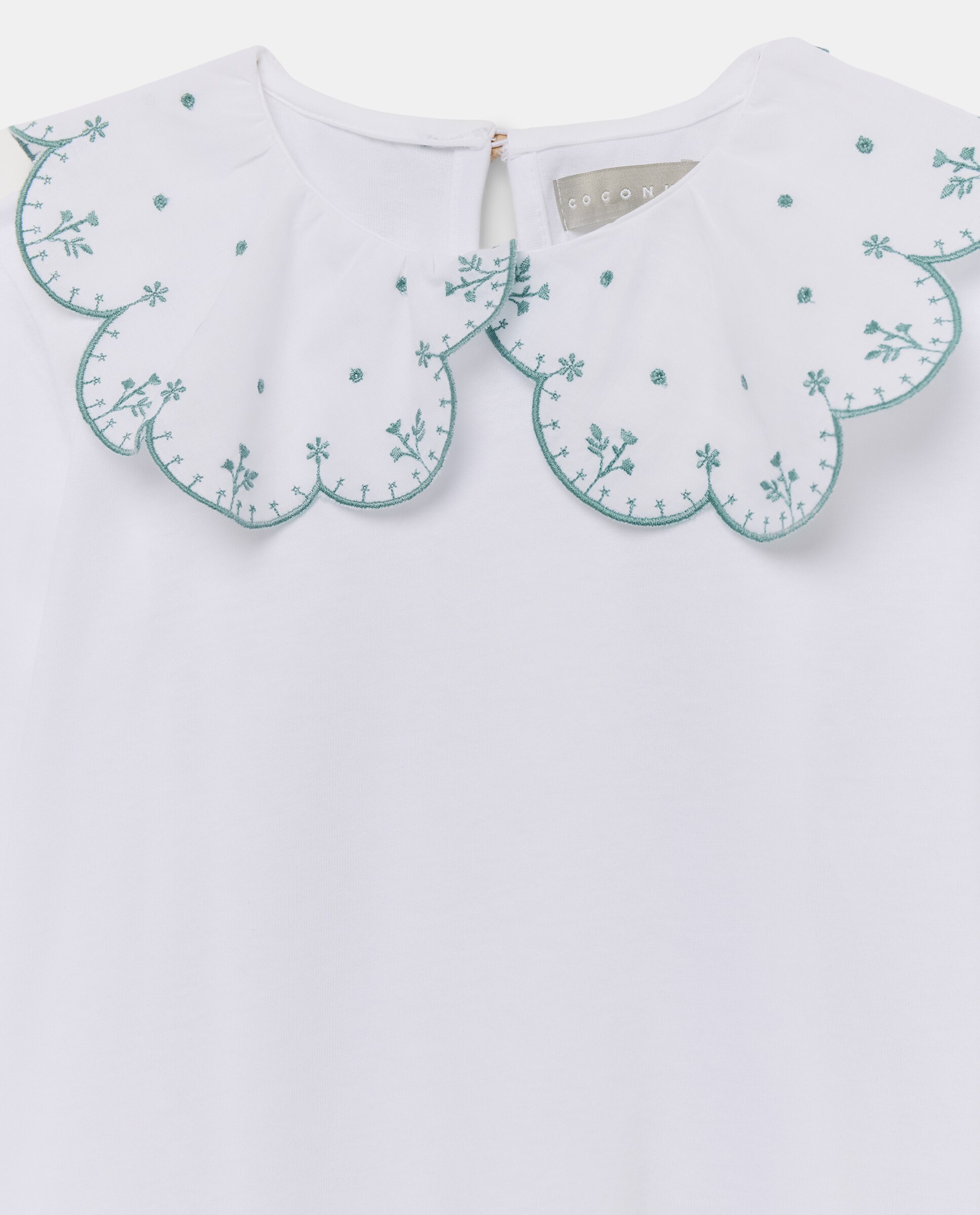 Camiseta de niña básica cuello bordado - Coconut El Corte Inglés - Blanco Blanco-2
