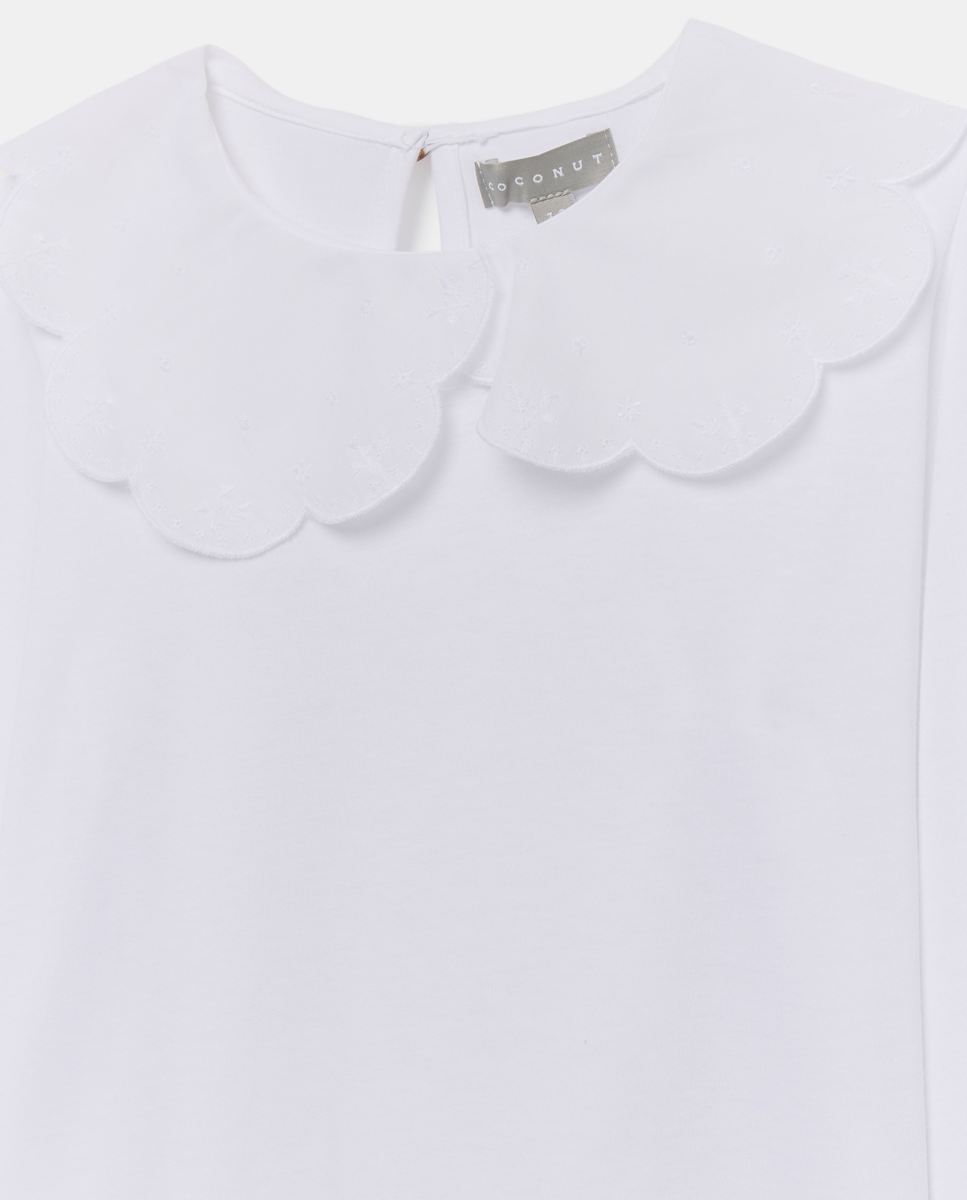 Camiseta de niña básica cuello bordado - Coconut El Corte Inglés - Blanco Blanco-2
