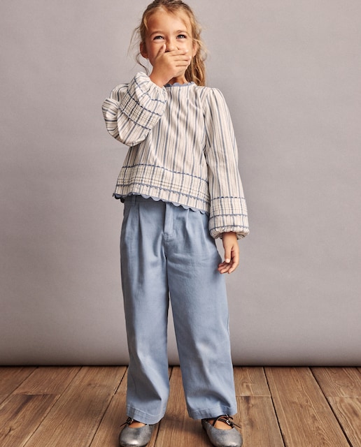 Imagen 0 de Pantalón sarga pinzas cintura goma espalda de niña