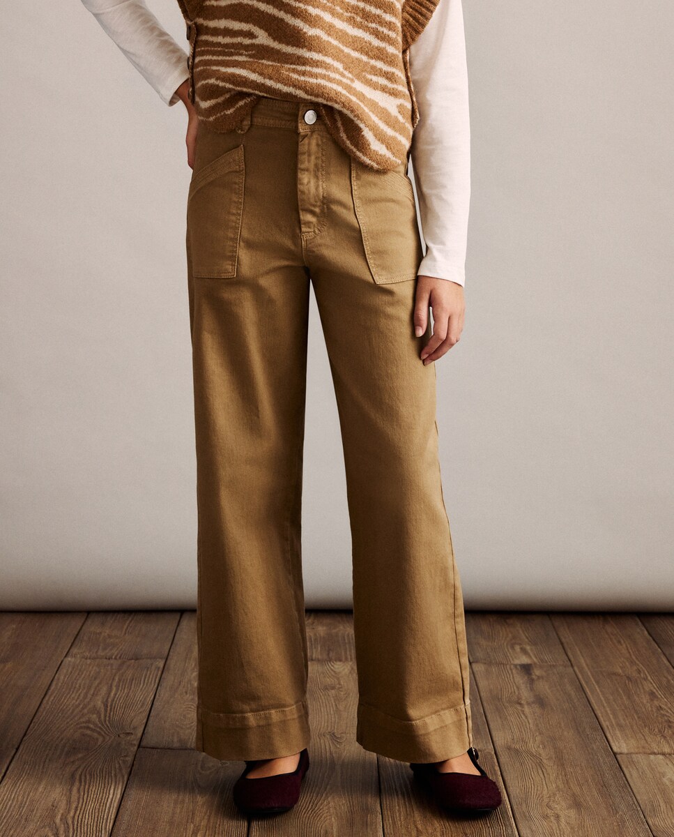 Calças Carpenter Lisas 740 Tabaco-2