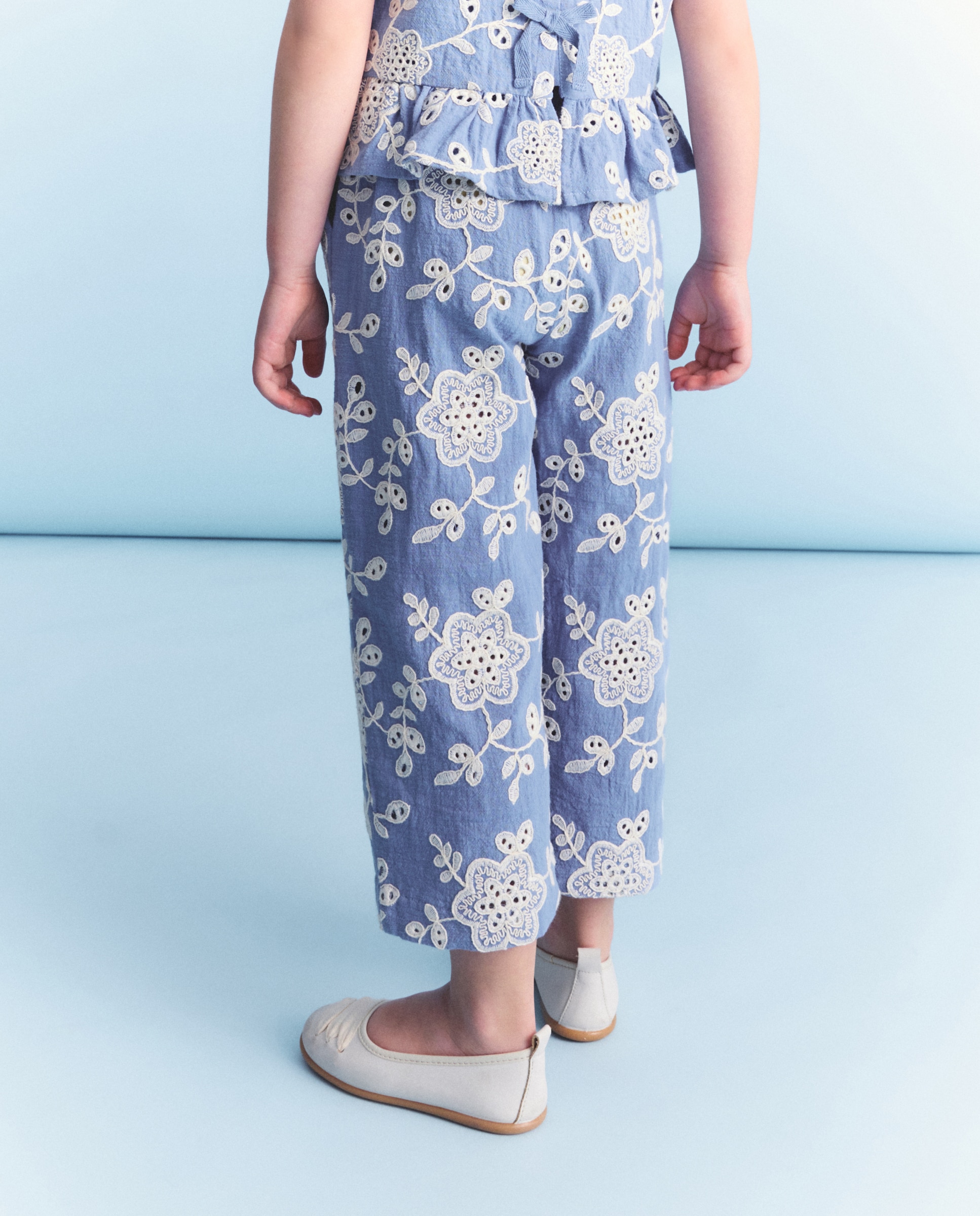 Pantalón bordado con relieve de niña - Coconut El Corte Inglés - Ceruelo Ceruelo-3