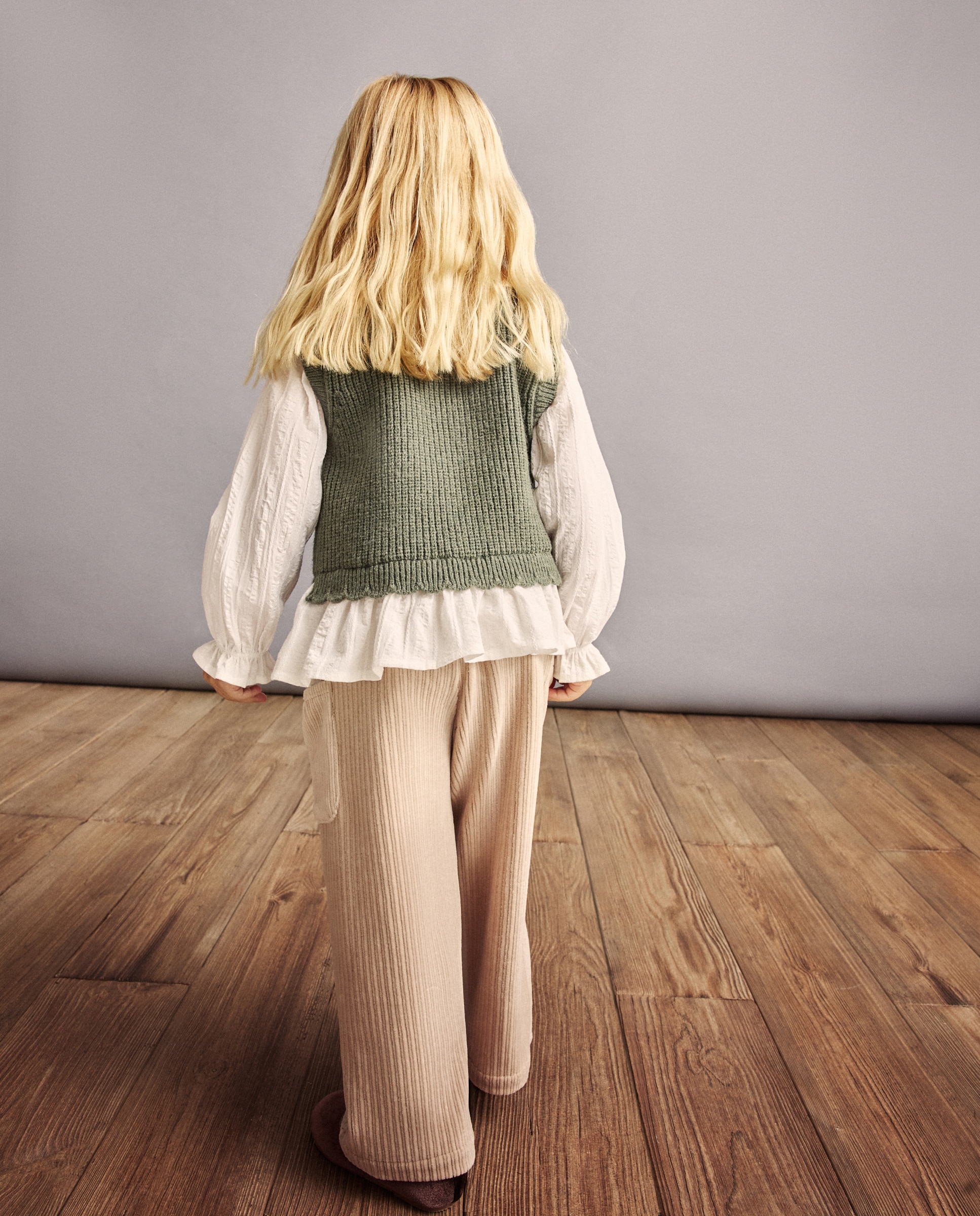 Pantalón jogger de pana con bolsillos de niña - Coconut El Corte Inglés - Visón claro Visón claro-3