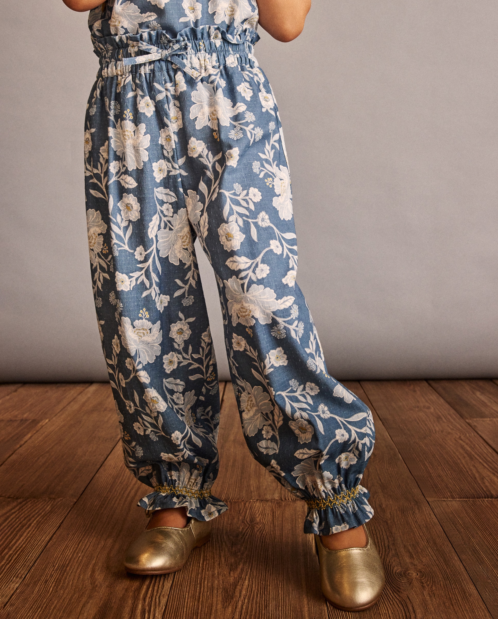 Bombachas com All Over Print Floral Azul-2