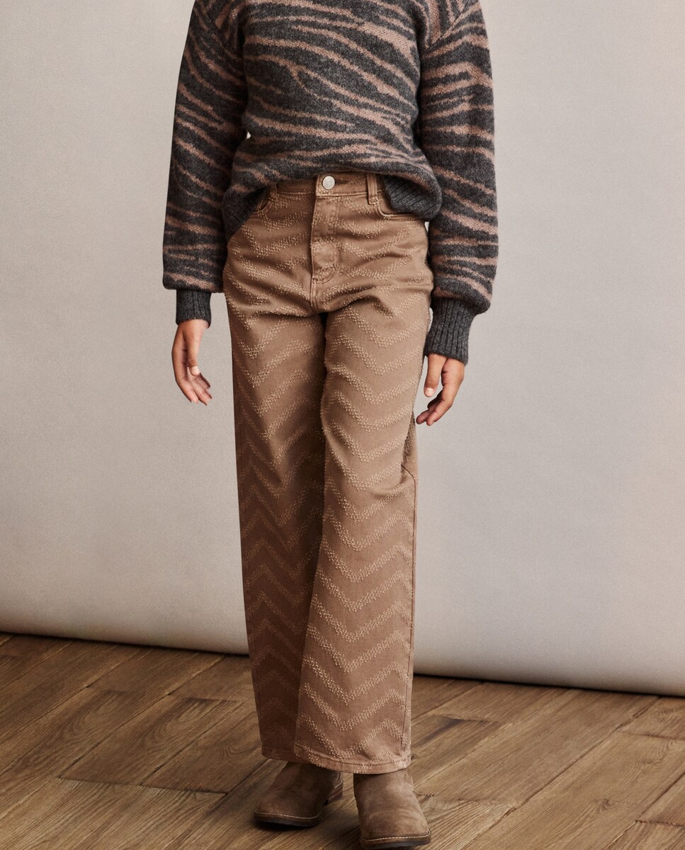 Jeans em Tecido Rasgado e Desfiado 740 Tabaco-2