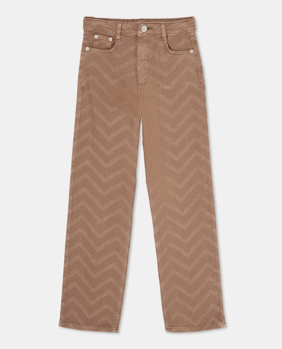 Jeans em Tecido Rasgado e Desfiado 740 Tabaco-5